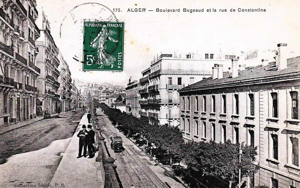 Alger - Boulevard Bugeaud et Rue de Constantine - 1918.jpg